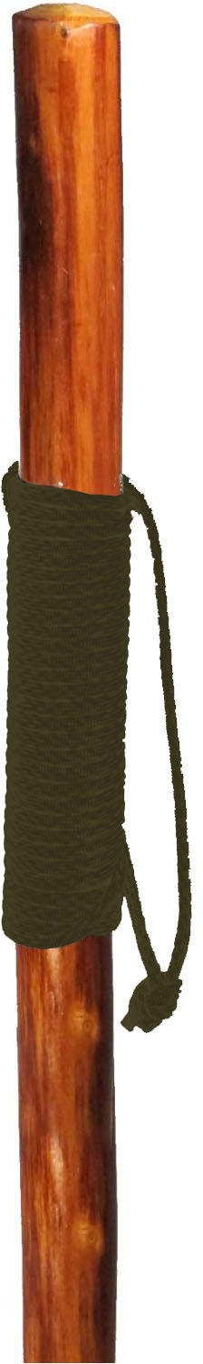 Walking Hiking Hike Stick Cane Staff 55" Pine Wood with Paracord Wrapped Handle