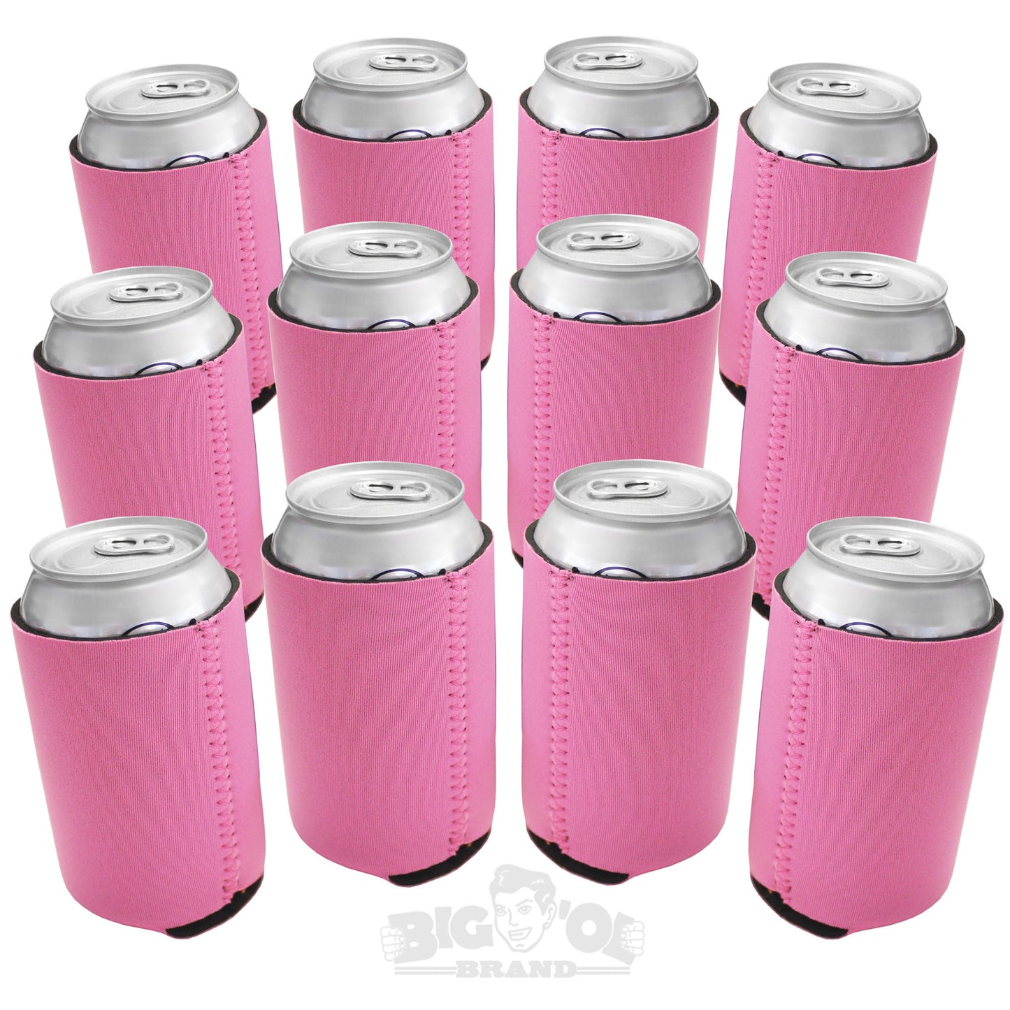 Neoprene Reversible Can Cooler Collapsible Sleeves for 12oz Cans - 12-Pack - Blank Design for any Event - Dual Sided Insulation Keeps Your Drinks Cool