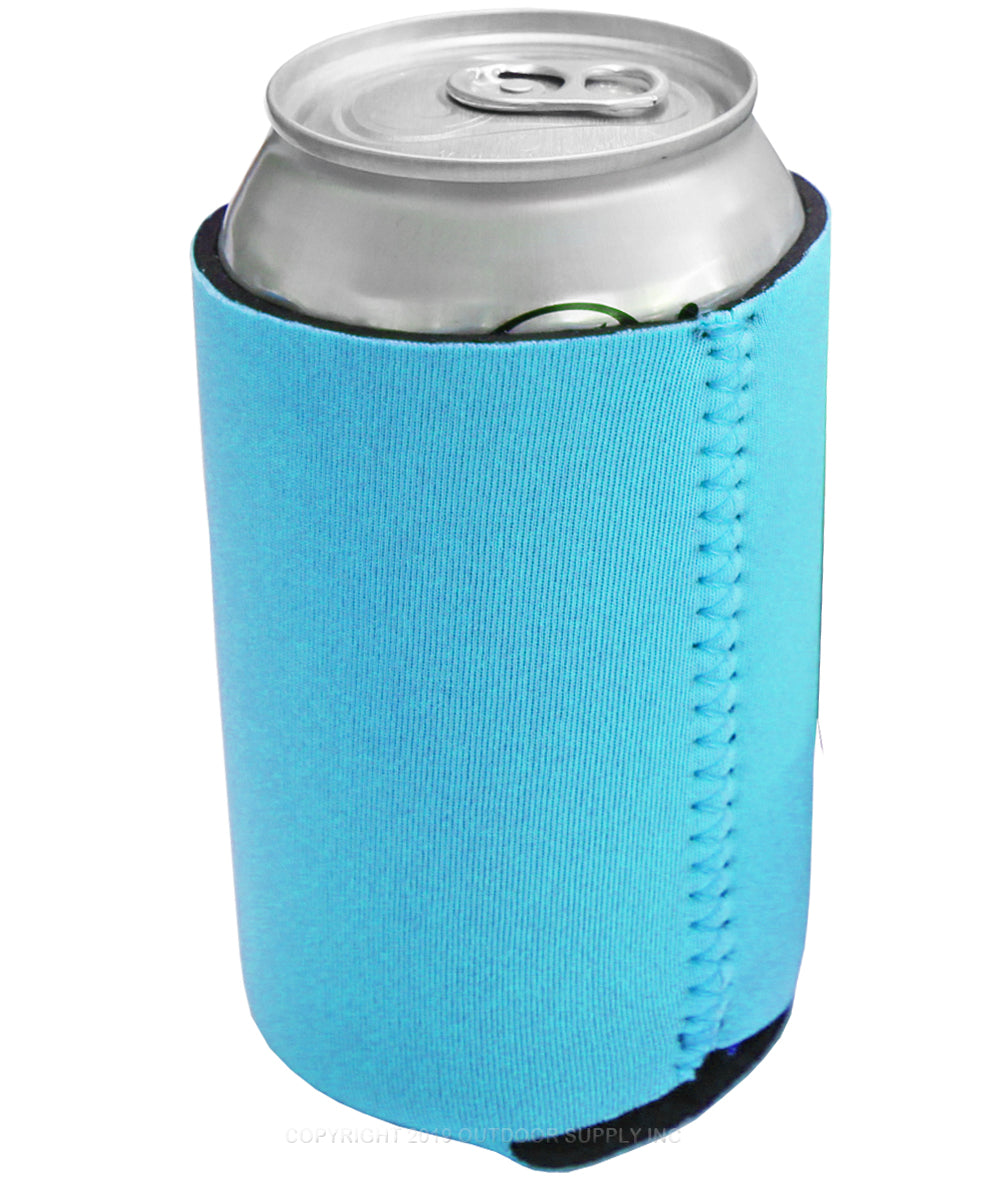 Neoprene Reversible Can Cooler Collapsible Sleeves for 12oz Cans - 12-Pack - Blank Design for any Event - Dual Sided Insulation Keeps Your Drinks Cool