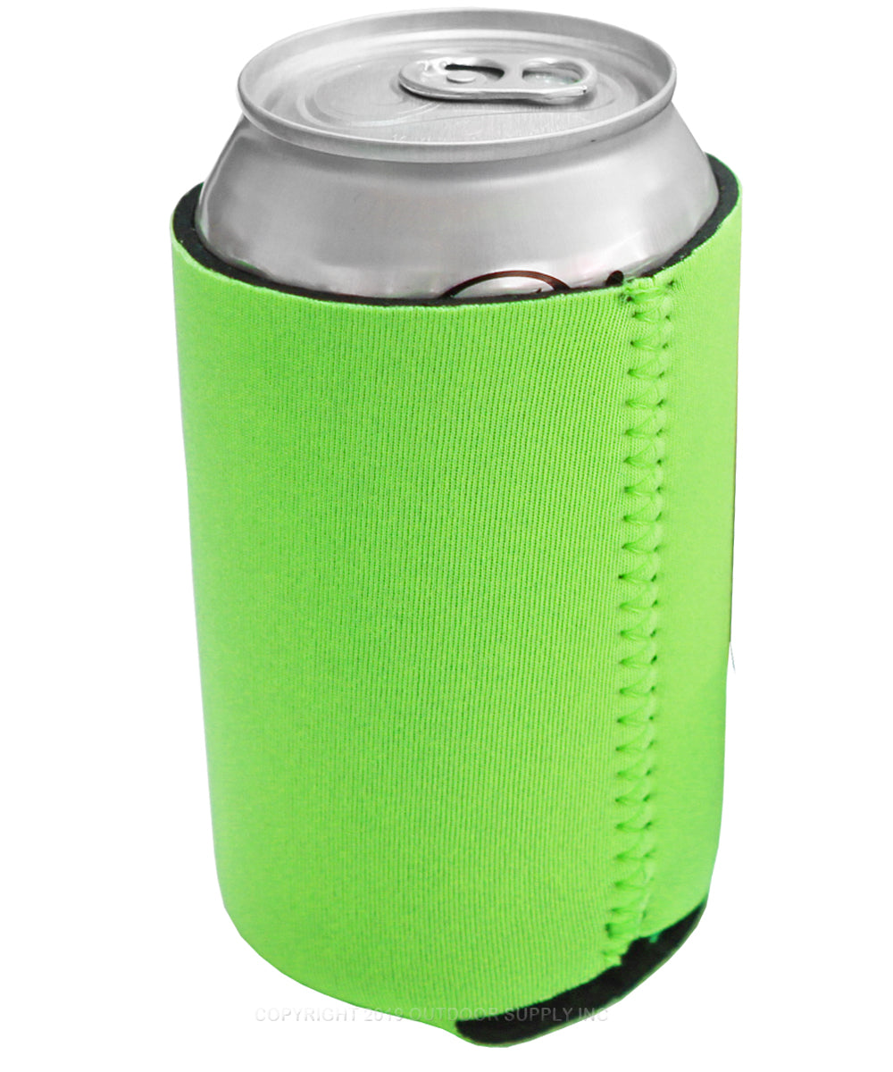 Neoprene Reversible Can Cooler Collapsible Sleeves for 12oz Cans - 12-Pack - Blank Design for any Event - Dual Sided Insulation Keeps Your Drinks Cool