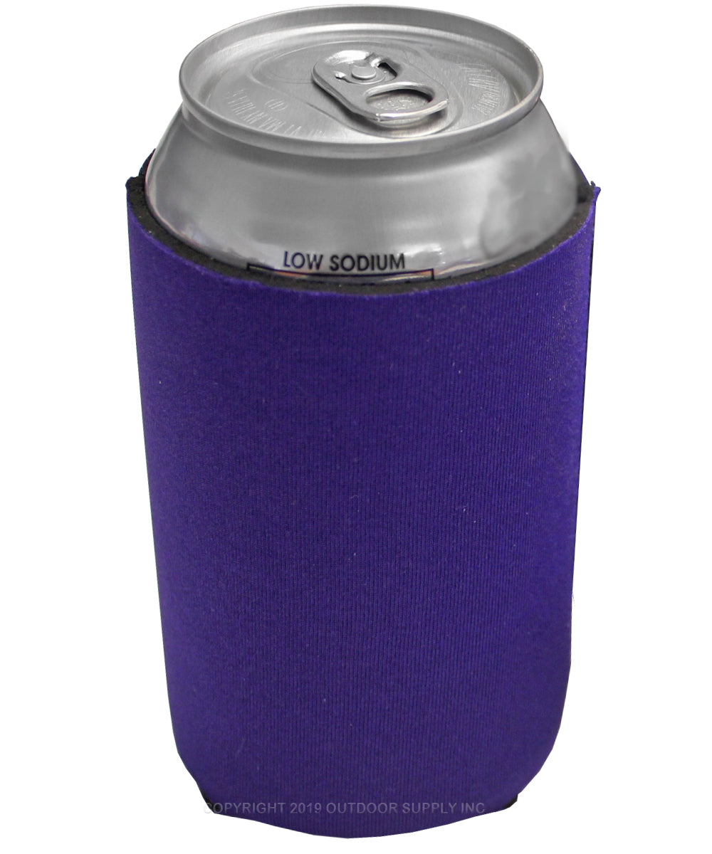 Neoprene Reversible Can Cooler Collapsible Sleeves for 12oz Cans - 12-Pack - Blank Design for any Event - Dual Sided Insulation Keeps Your Drinks Cool