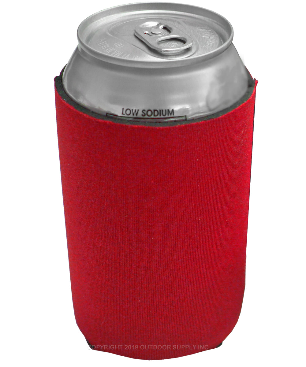 Neoprene Reversible Can Cooler Collapsible Sleeves for 12oz Cans - 12-Pack - Blank Design for any Event - Dual Sided Insulation Keeps Your Drinks Cool