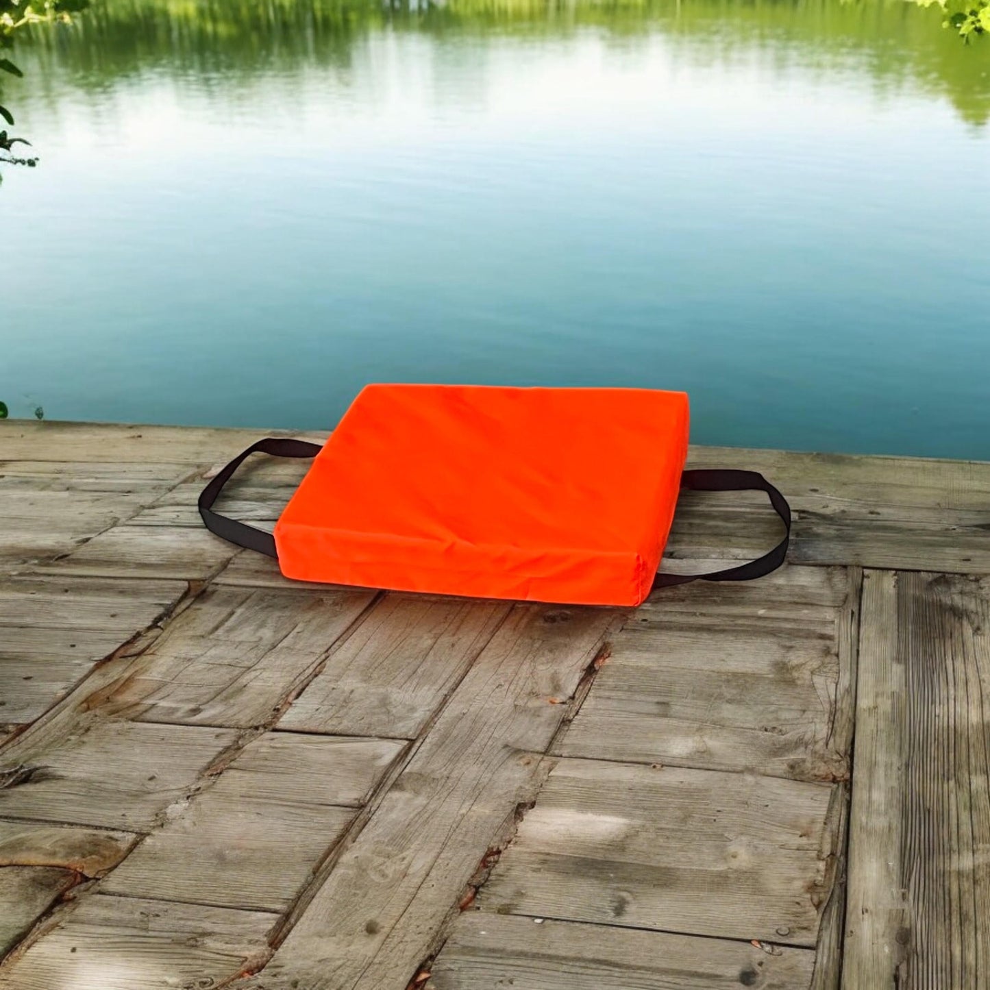 Bradley Type IV Boat Cushion USCG Approved Throwable Flotation Device; Coast Guard approved throw preserver with foam cushion; throwable boat cushion safety device
