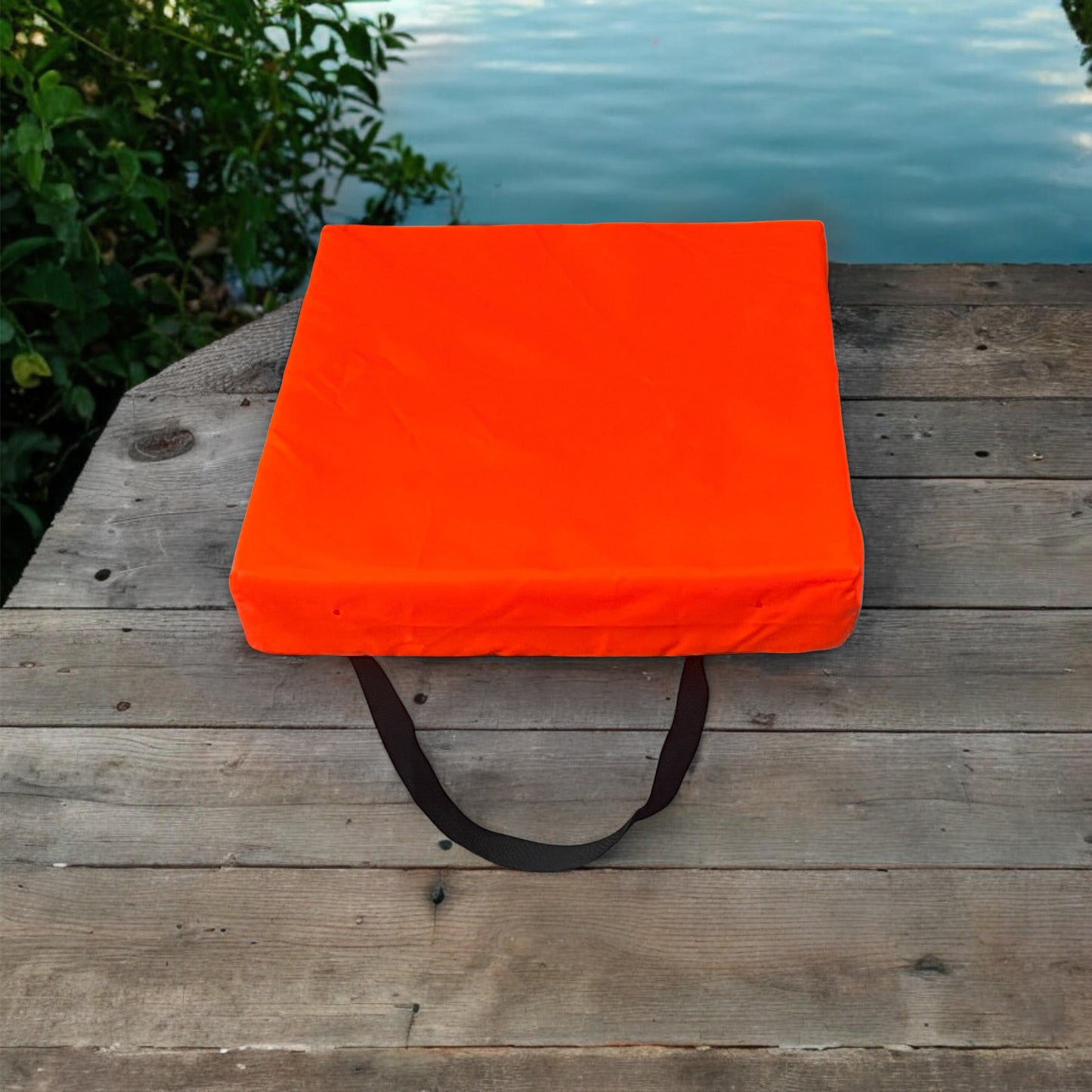 Bradley Type IV Boat Cushion USCG Approved Throwable Flotation Device; Coast Guard approved throw preserver with foam cushion; throwable boat cushion safety device