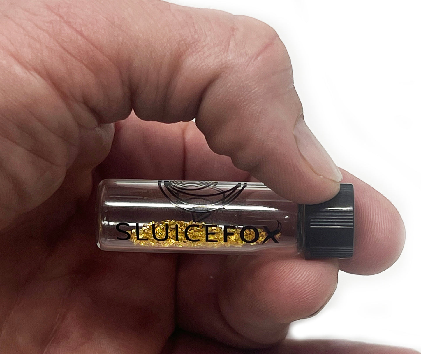 Sluice Fox Glass Vial for gold panning kits (15 pack); 2 inch glass water tight vial for storing and displaying gold nuggets, flake and fines; prospecting tools for gold mining