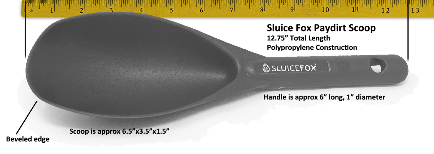 Gold Prospecting Pay Dirt Sand Scoop | Hand Trowel Plastic Gold Shovel | Designed for Gold Panning, & Dredging | Gold Rush Prospecting Tools for your gold panning kits