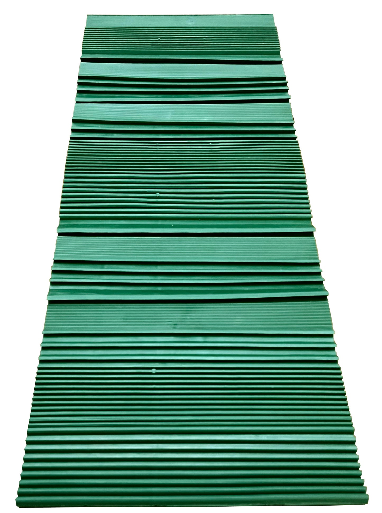 Sluice box matting with rubber riffles; gold sluice mat for sluice box; gold prospecting supplies;10x27 or 12x36 inch cut to fit, green color with multiple aggressive rib patterns