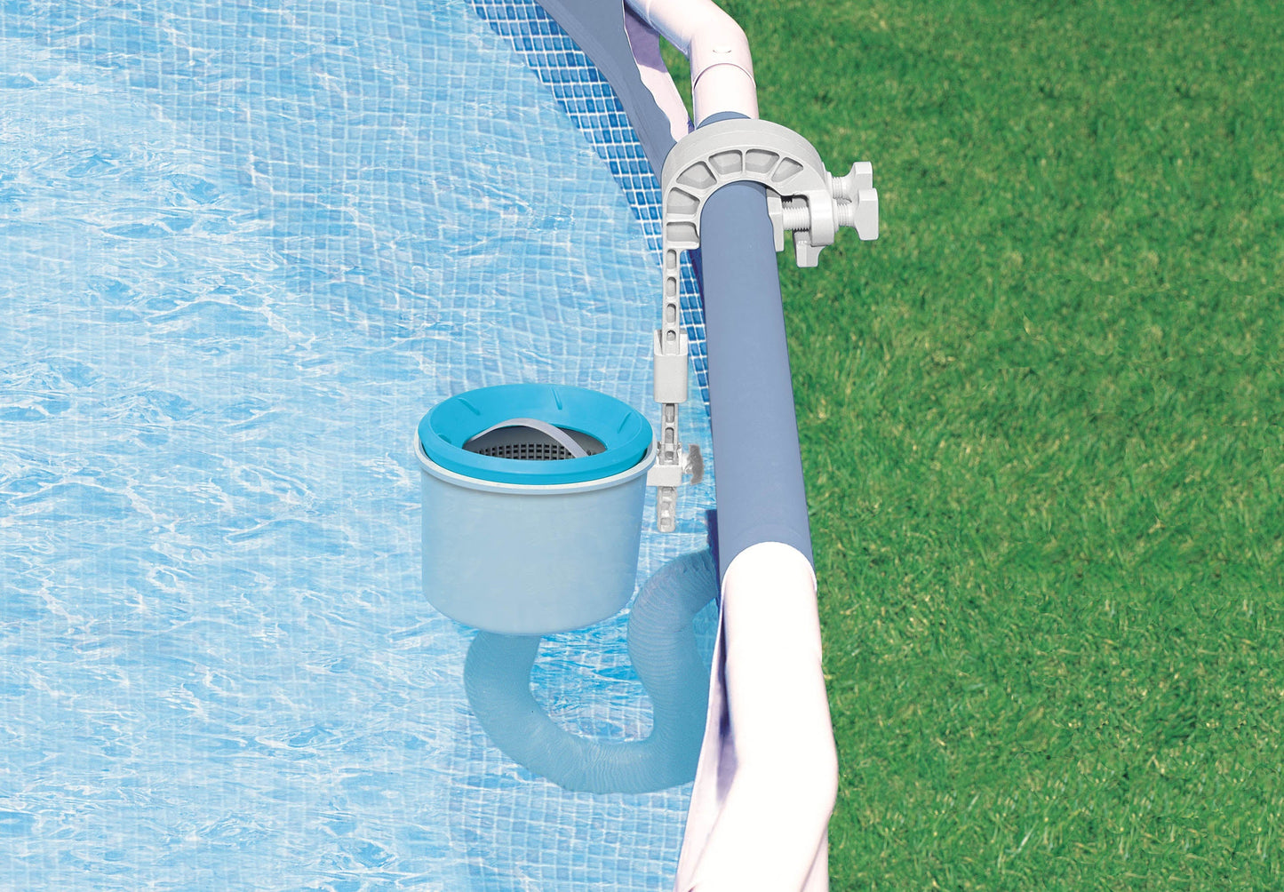 Intex Deluxe Wall-Mounted Swimming Pool Surface Automatic Clean Skimmer (2 Pack)