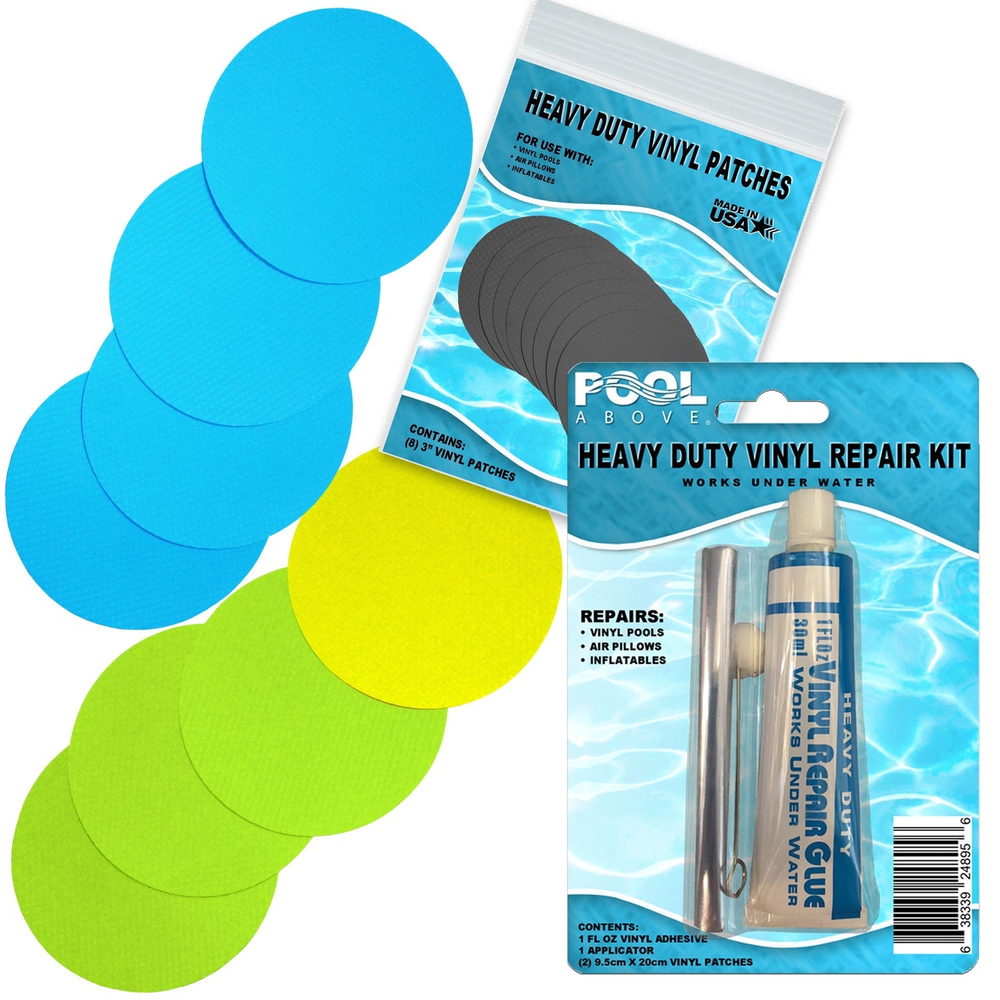 Repair Kit for Jr. Jump-o-lene Castle Bouncer| Vinyl glue | Patches