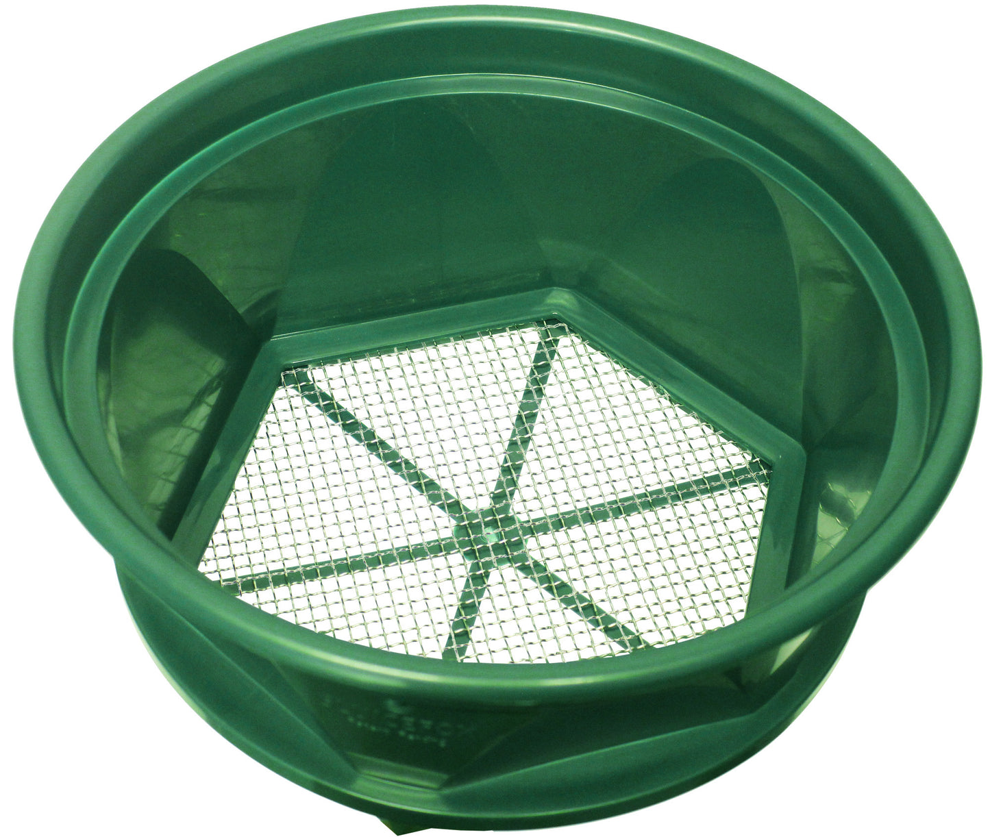 Sluice Fox 13 1/4 inch gold classifier prospecting pan - stainless steel mesh sifting pan fits atop 5 gallon bucket; mealworm strainer and shark tooth sifter
