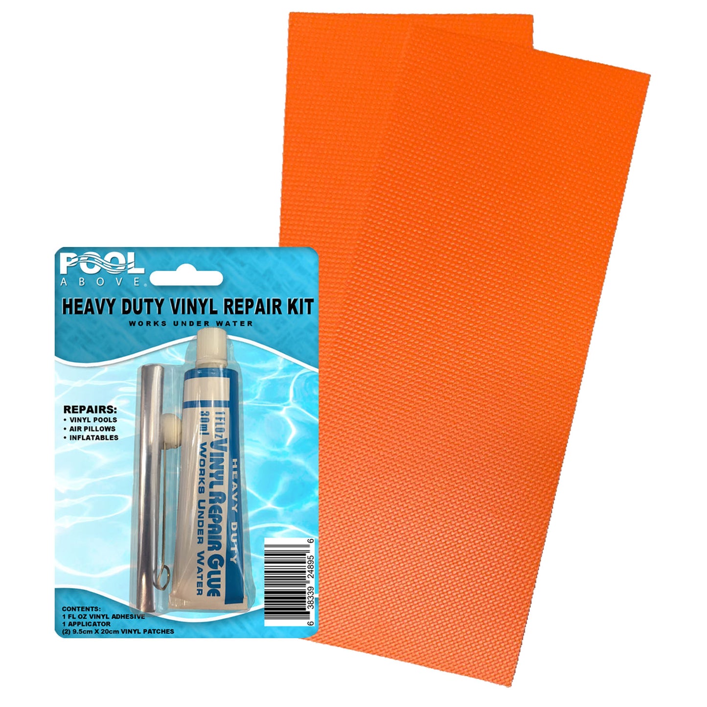 Heavy Duty Vinyl Repair Patch Kit | Vinyl Cement Adhesive Glue and Colored Patches for Inflatables Boat Raft Kayak Air Beds Inflatable Mattress Hole Repair Red