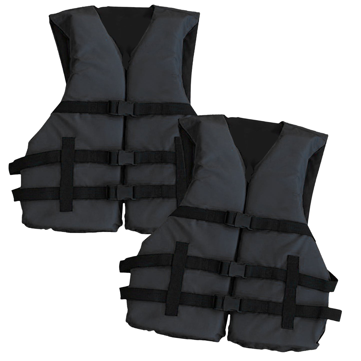 2 Pack Life jacket paddle vest; Coast Guard approved Type III PFD life vest flotation device; Jet ski, wakeboard, kayak; Ideal extra life jacket for pontoon boat