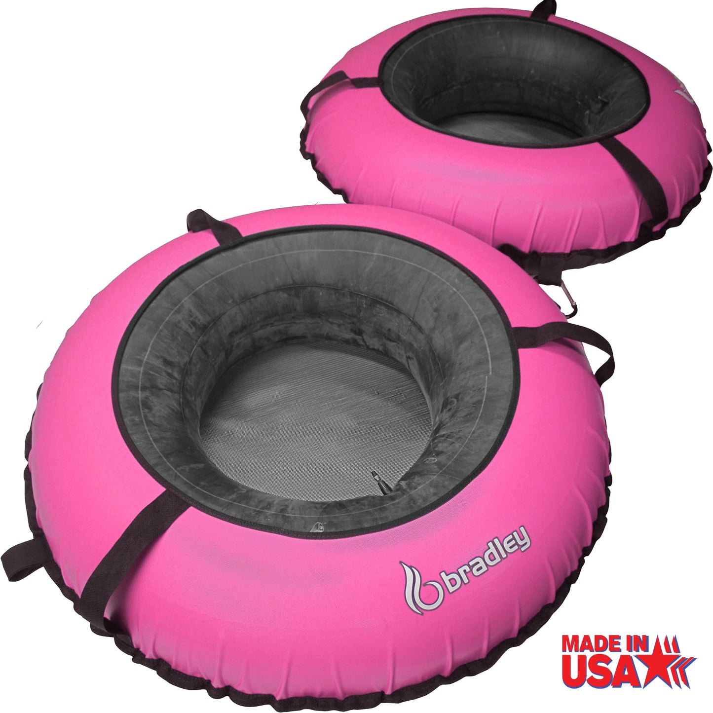 Pack of two Bradley heavy duty tubes for floating the river; Whitewater water tube; Rubber inner tube with cover for river floating; Linking tandem river tubes; river raft tube