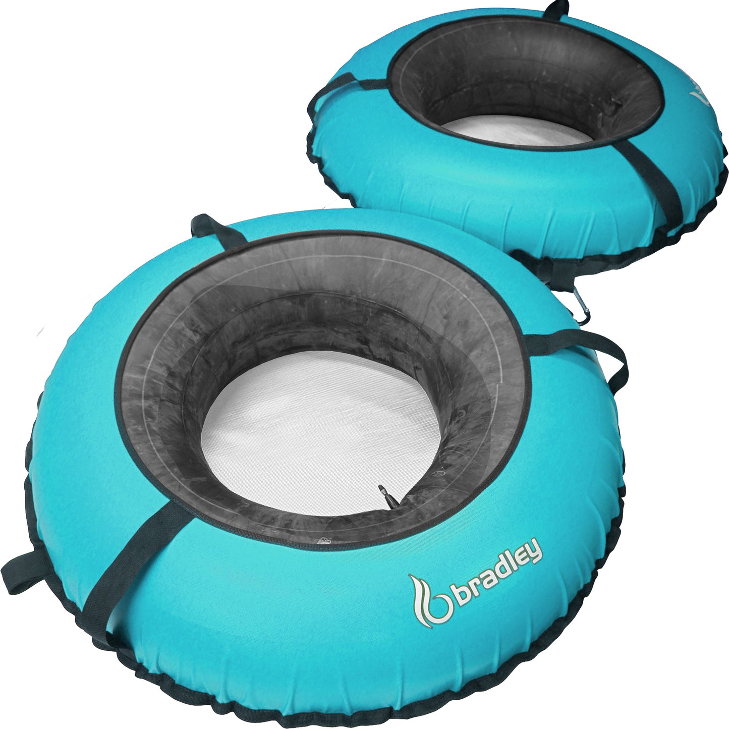 Pack of two Bradley heavy duty tubes for floating the river; Whitewater water tube; Rubber inner tube with cover for river floating; Linking tandem river tubes; river raft tube