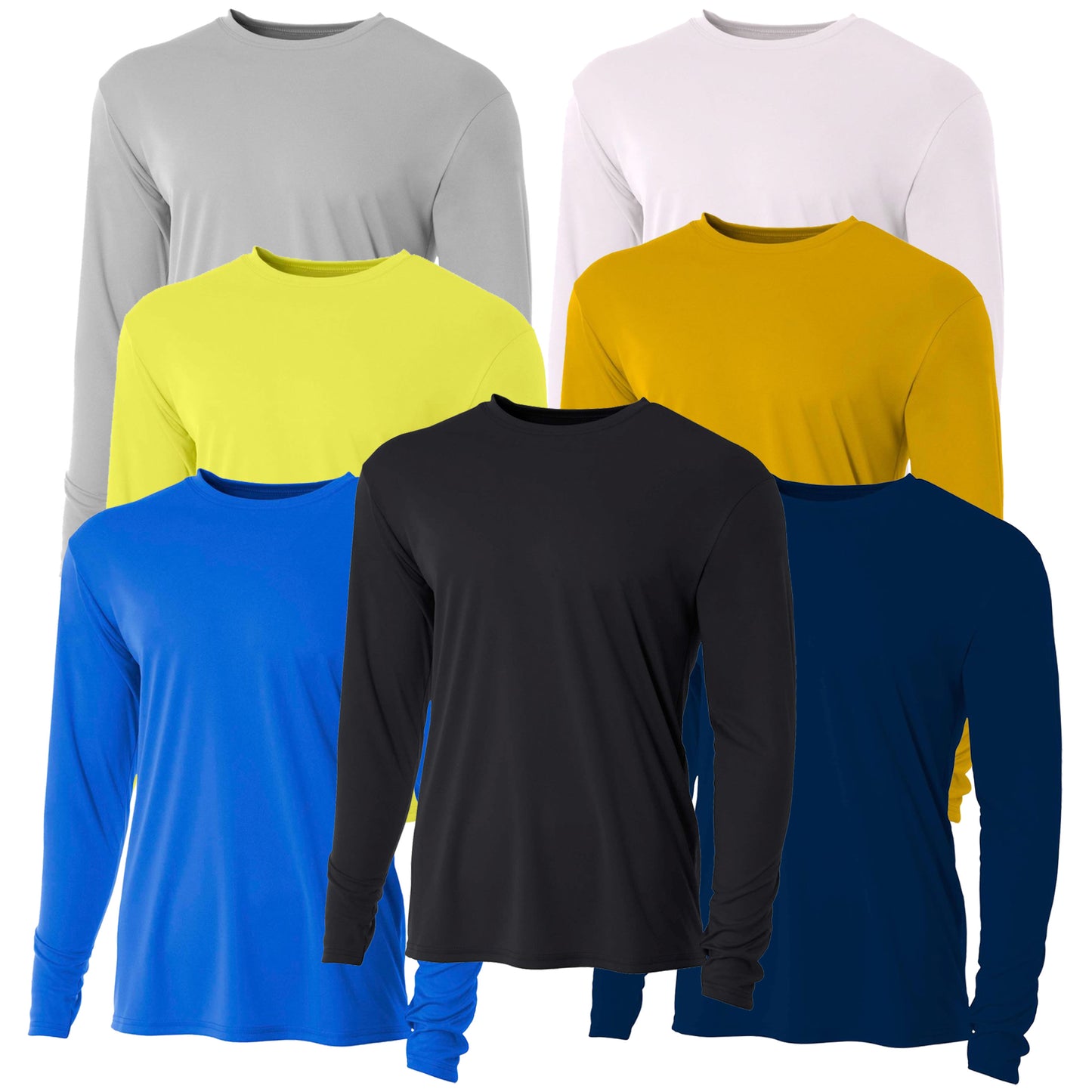 Hardcore mens long-sleeve UV sun protection T-shirt | Light weight loose fitting quick-dry rash guard water shirt for swimming, fishing, hiking, and SPF protection