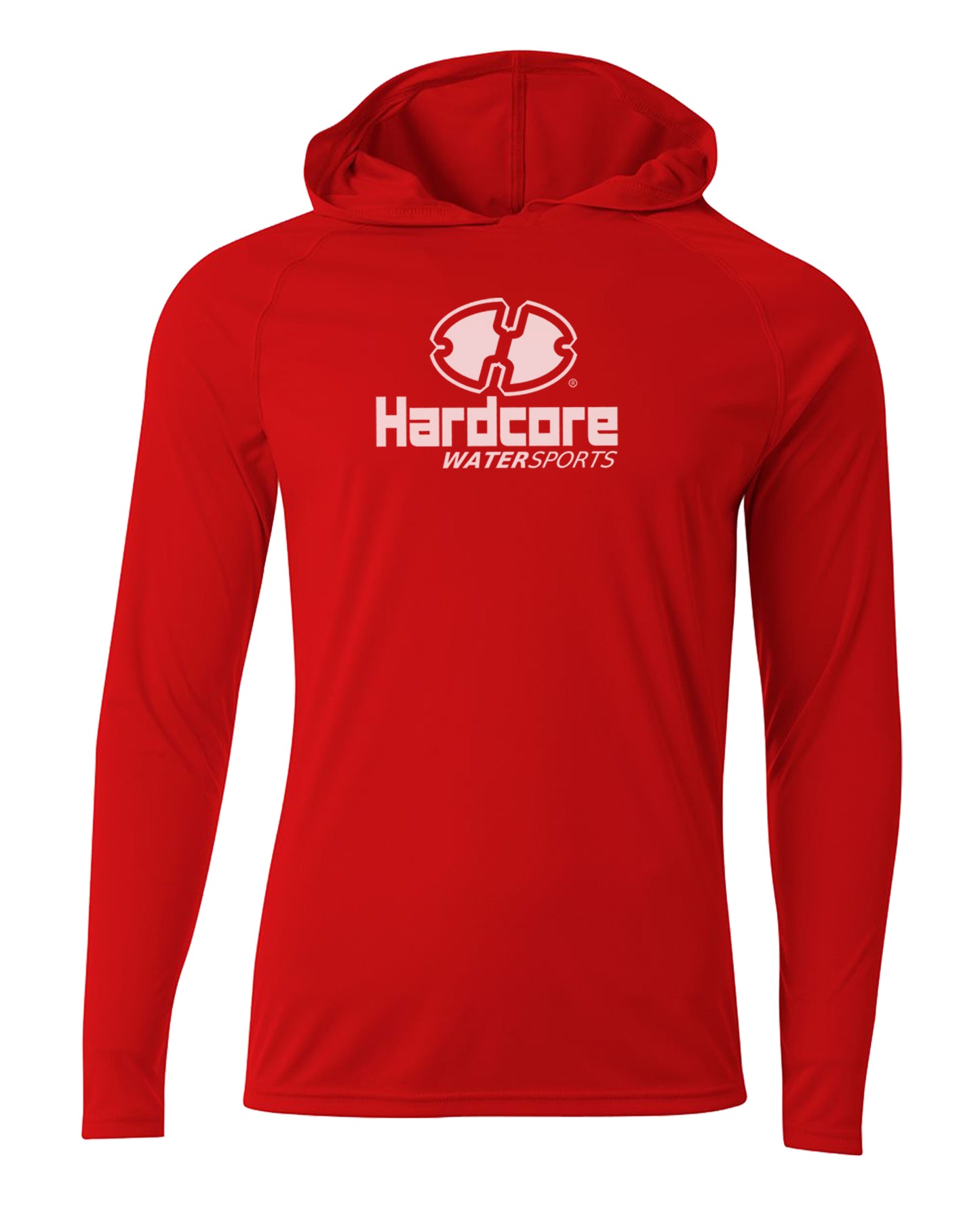 Hardcore Men's Long Sleeve Hooded Rash Guard Comfortable Performance Swim Shirt