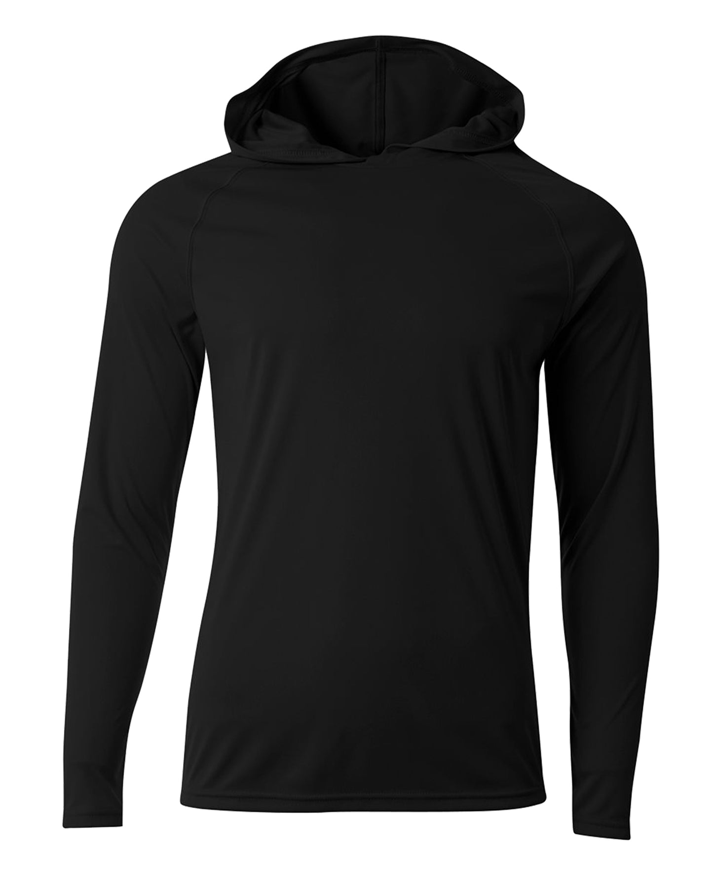 Hardcore Men's Long Sleeve Hooded Rash Guard Comfortable Performance Swim Shirt