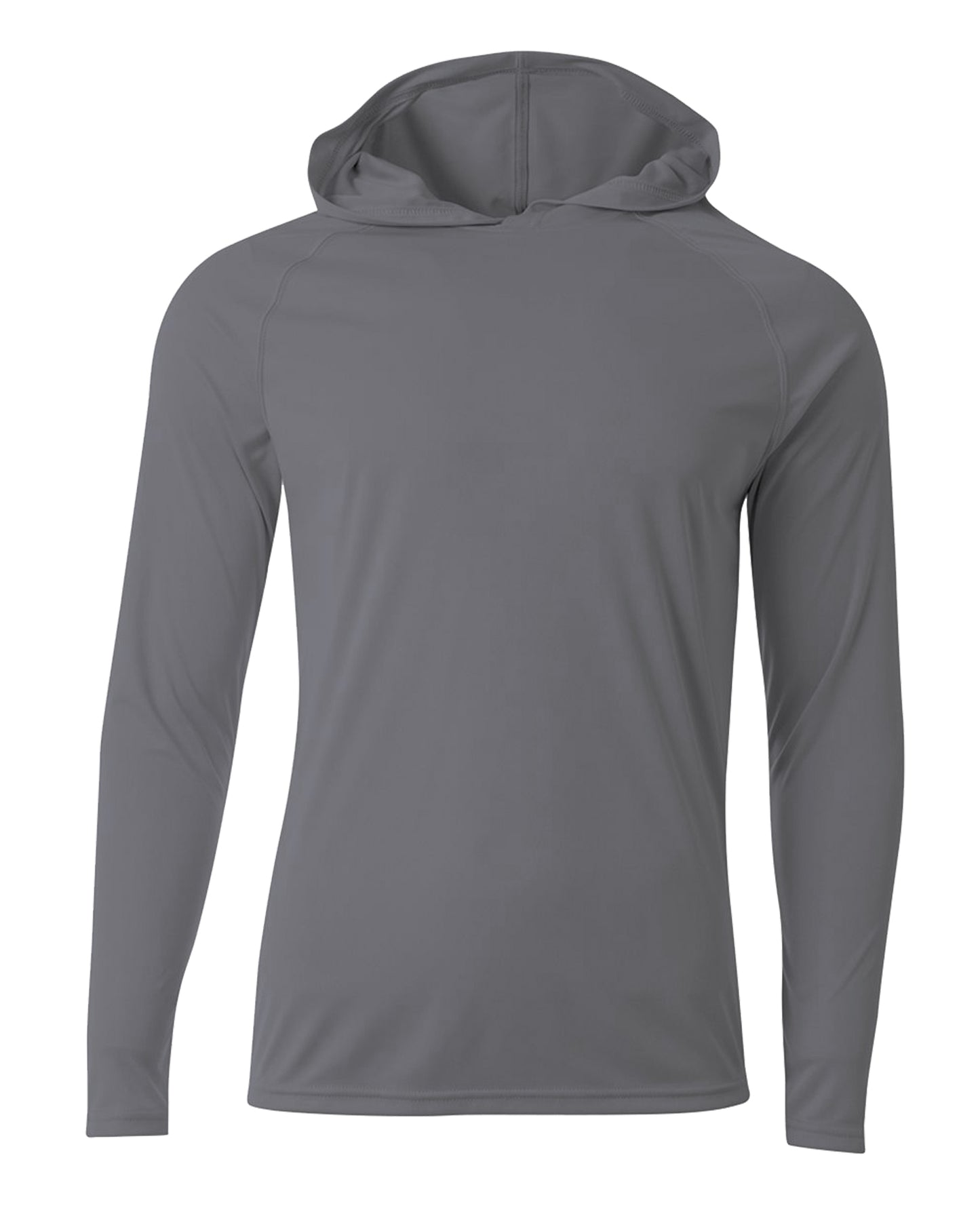 Hardcore Men's Long Sleeve Hooded Rash Guard Comfortable Performance Swim Shirt