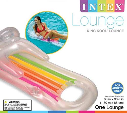 Intex King Kool Lounge Inflatable Swimming Pool Lounger with Headrest (5 Pack)