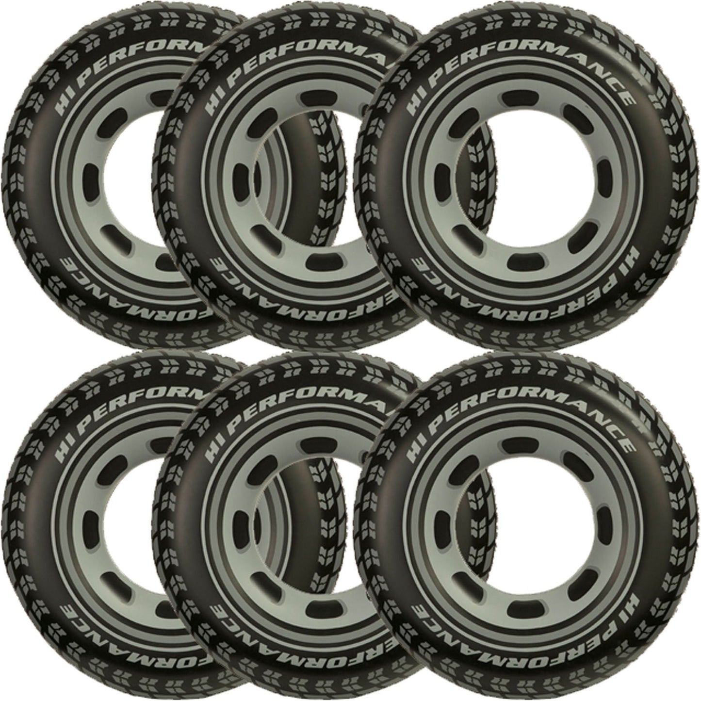 Intex Inflatable 36" Giant Tire Tubes For Swimming Pool/Lake/Ocean (6 Pack)