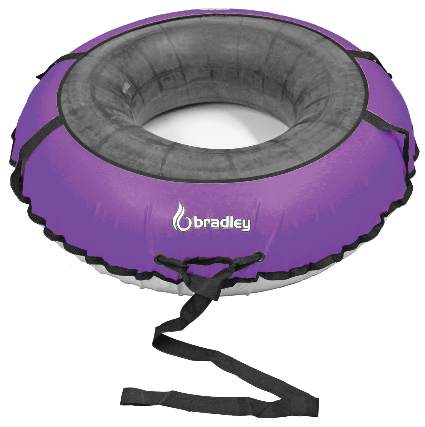 Bradley Colossal 60" Snow Tube with Slick, Heavy-Duty Bottom for Fast Sledding – Large Rubber Truck Tire Tube with Cover, 4 Handles, Patented Tow Strap and made in USA