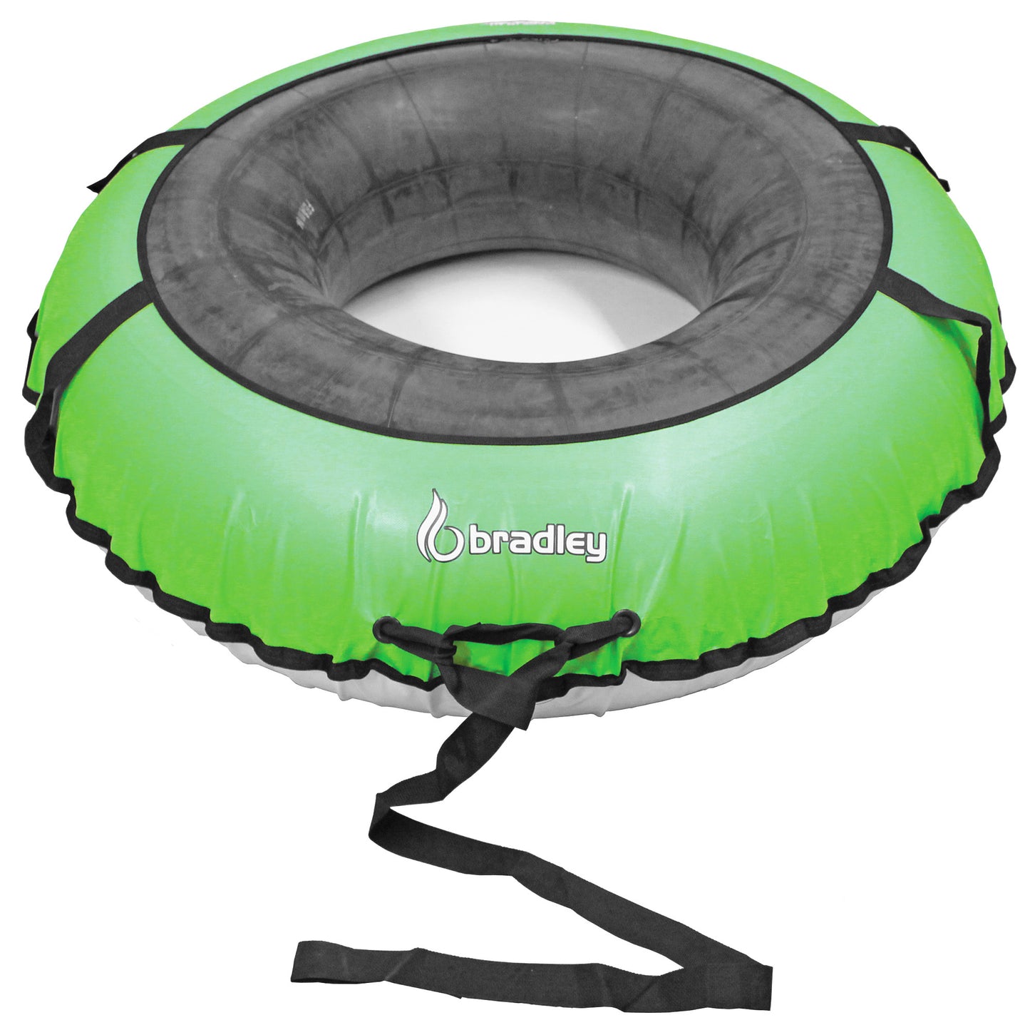 Bradley Colossal 60" Snow Tube with Slick, Heavy-Duty Bottom for Fast Sledding – Large Rubber Truck Tire Tube with Cover, 4 Handles, Patented Tow Strap and made in USA