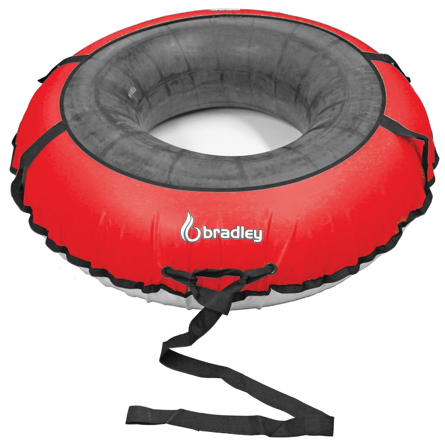 Bradley Colossal 60" Snow Tube with Slick, Heavy-Duty Bottom for Fast Sledding – Large Rubber Truck Tire Tube with Cover, 4 Handles, Patented Tow Strap and made in USA