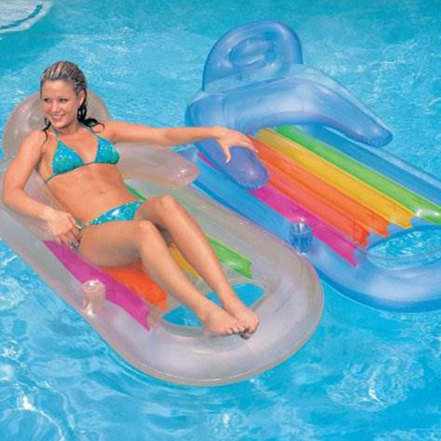 Intex King Kool Lounge Inflatable Swimming Pool Lounger with Headrest (5 Pack)