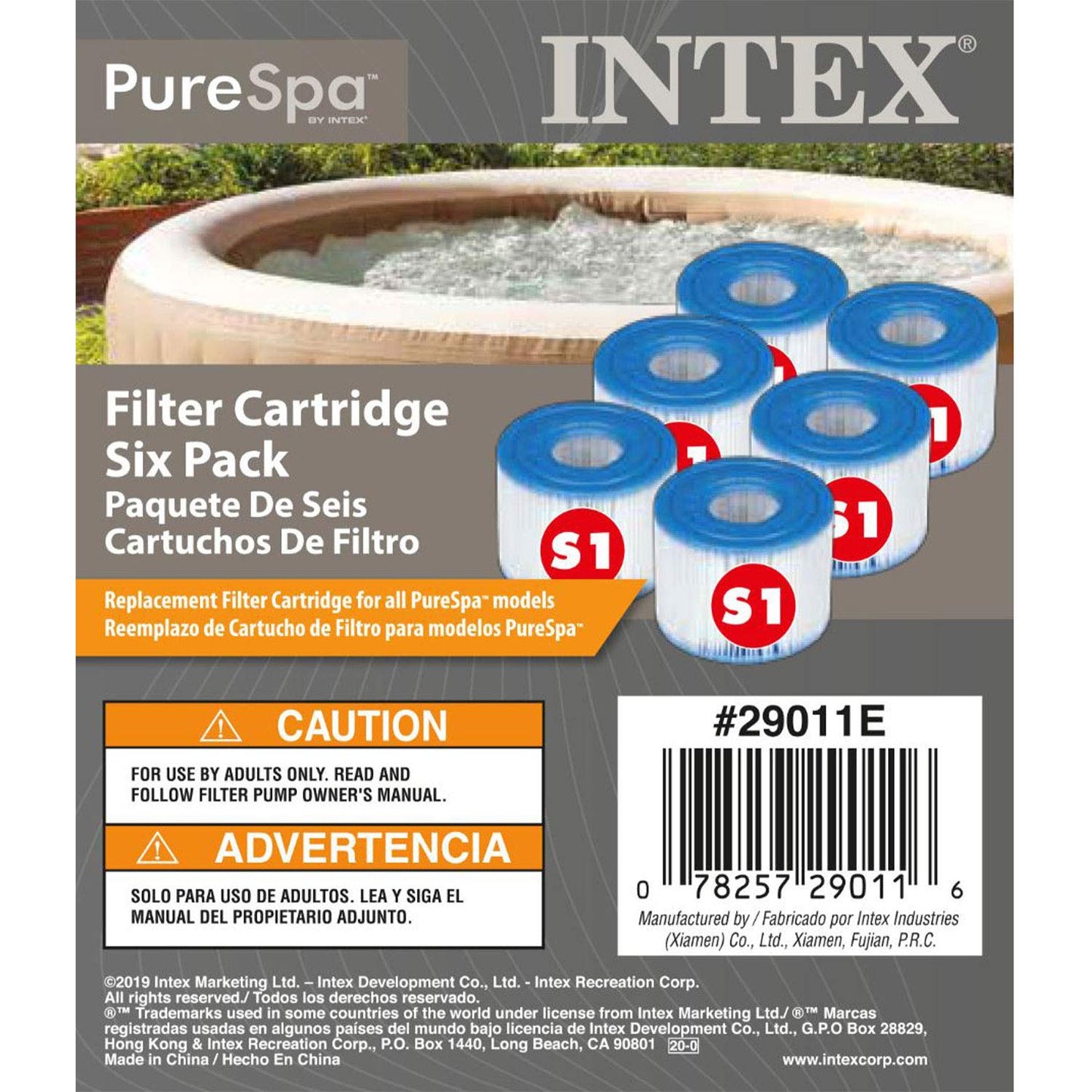 Intex PureSpa Type S1 Filter Cartridge Spa Replacement Cartridges 6 Pack