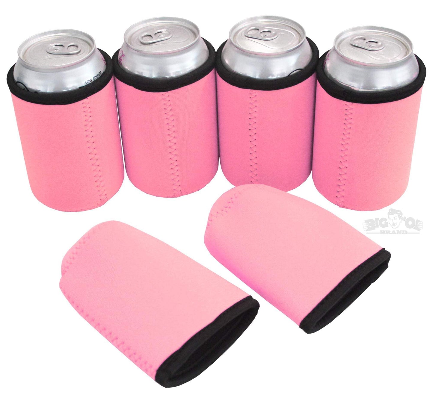 12 Pack #5 Neoprene Thick Koozie N Pink