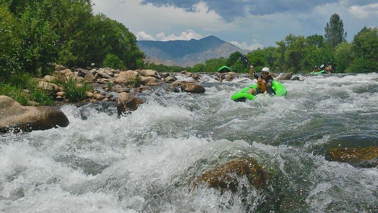 Inflatable 2 Person Whitewater Kayak (Yellow)