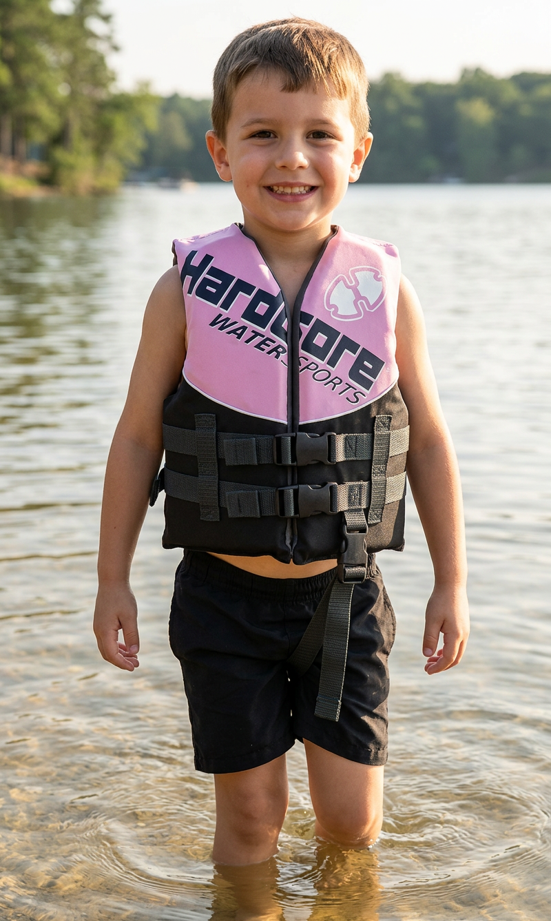 Hardcore Coast Guard Type III PFD for Youth Child Teen Adult; Life Vest Flotation Device; Life Jacket Paddle Vest for Big Kids, Jet ski, Wakeboard, Hardshell Kayak Life Jacket