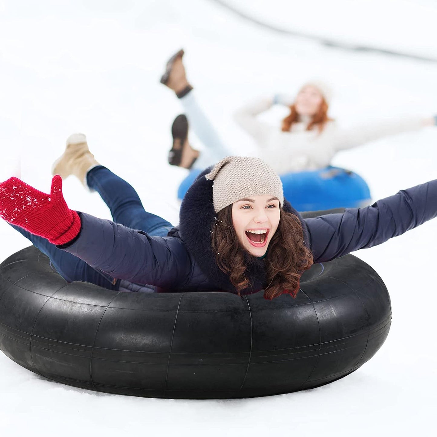 Bradley Heavy Duty Butyl Rubber Inner Tubes – Inflatable Tubes for Snow Sledding, River Floating, Pool Closing, and Whitewater Adventures