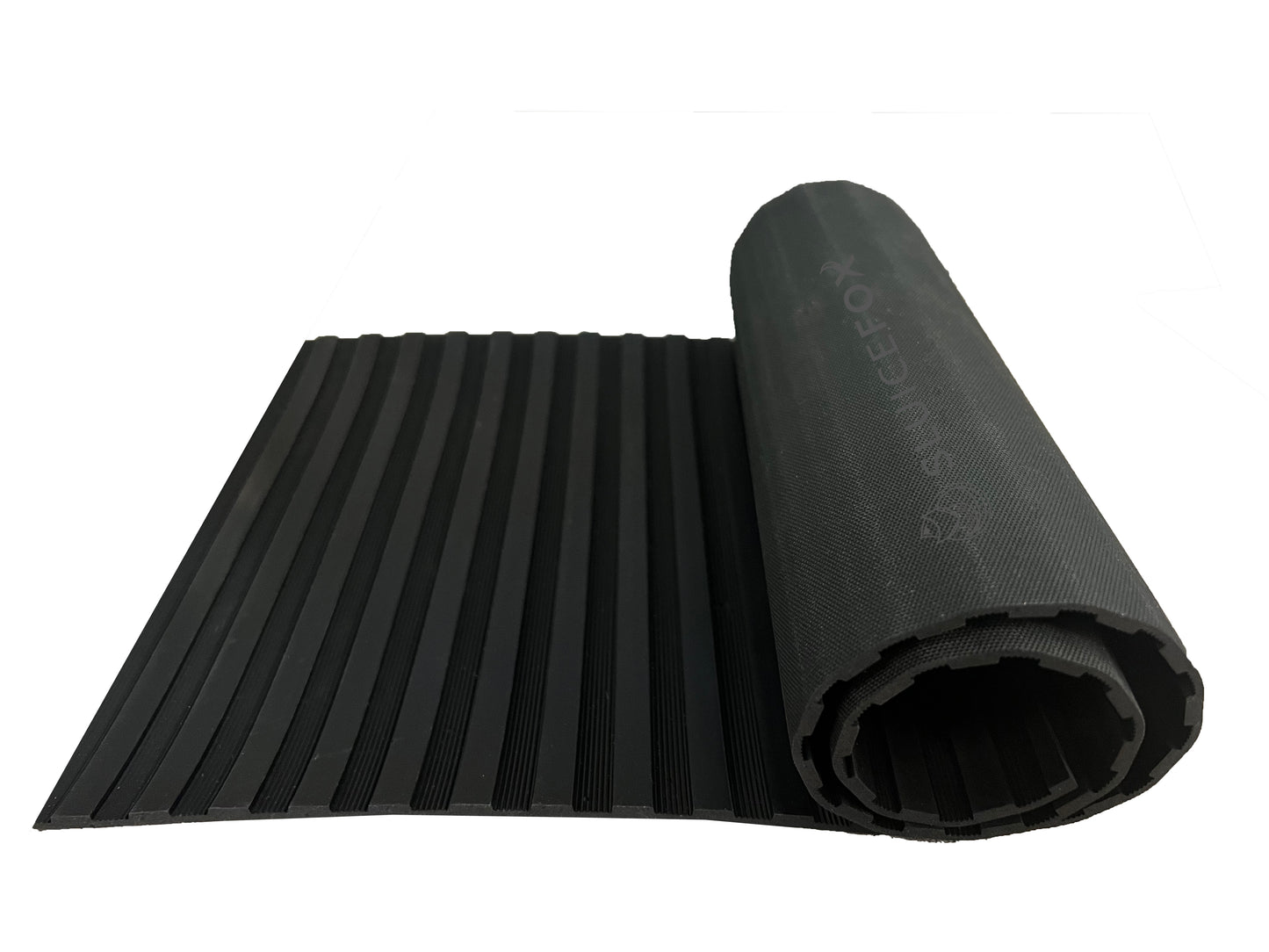 Sluice box rubber V matting; gold sluice mat for fine gold recovery set; gold prospecting supplies; precut trimmable size selection, black/green color, mini rib/micro rib pattern