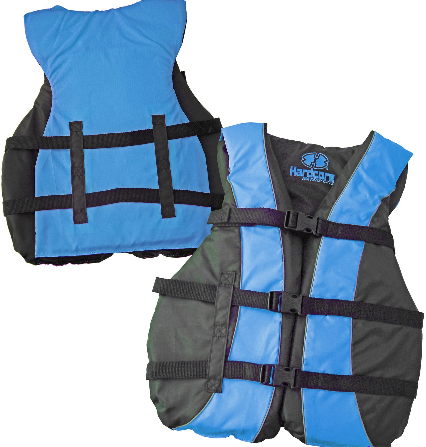 Hardcore life jacket 2 pack paddle vest for adults; Coast Guard approved Type III PFD life vest flotation device; Jet ski, wakeboard, kayak; Ideal extra pontoon boat life jacket