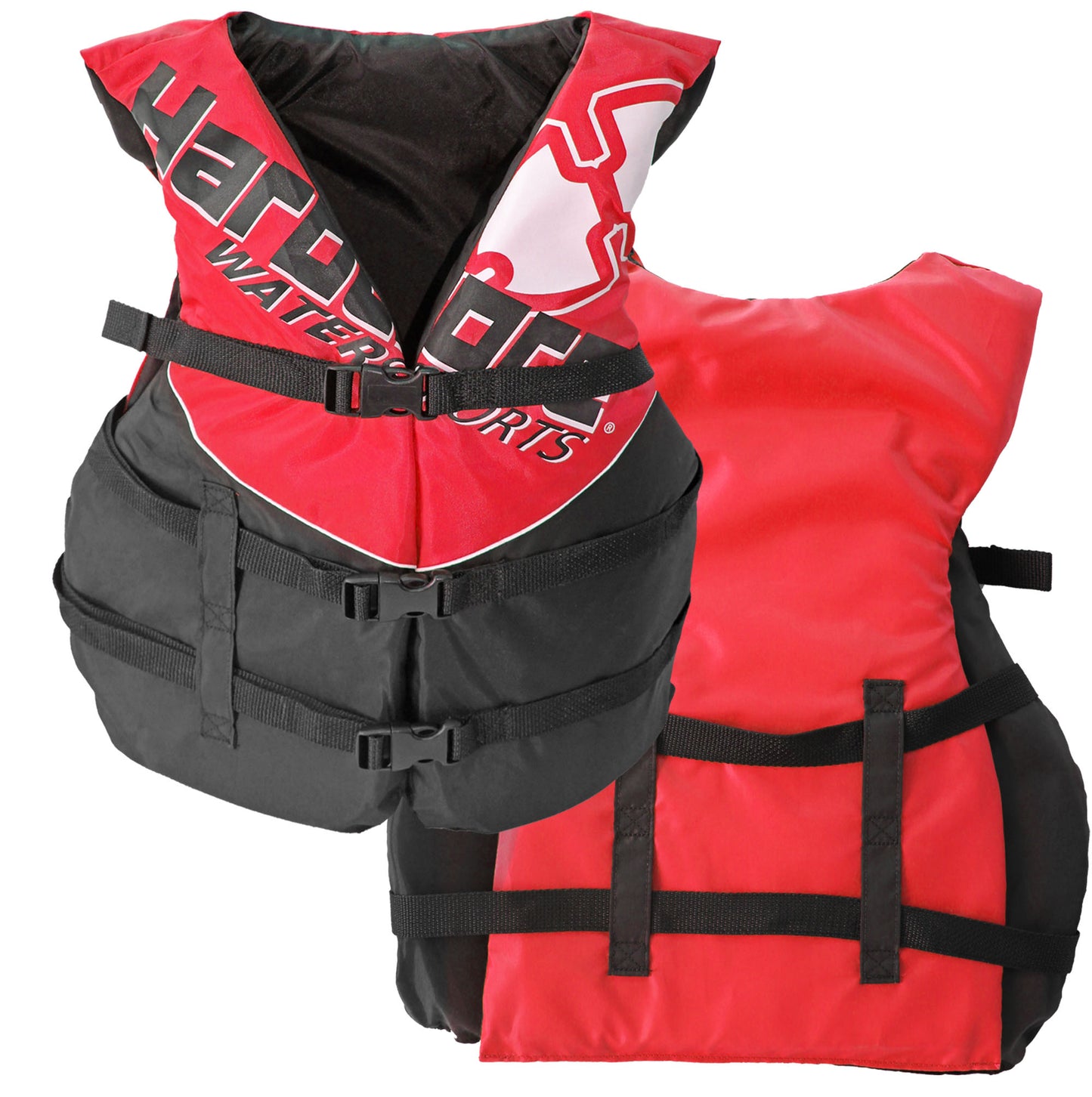 4 pack Hardcore Coast Guard type III PFD for adults; life jacket paddle vest for adults; life vest flotation device; Jet ski, wakeboard, kayak; extra life jacket for pontoon boat