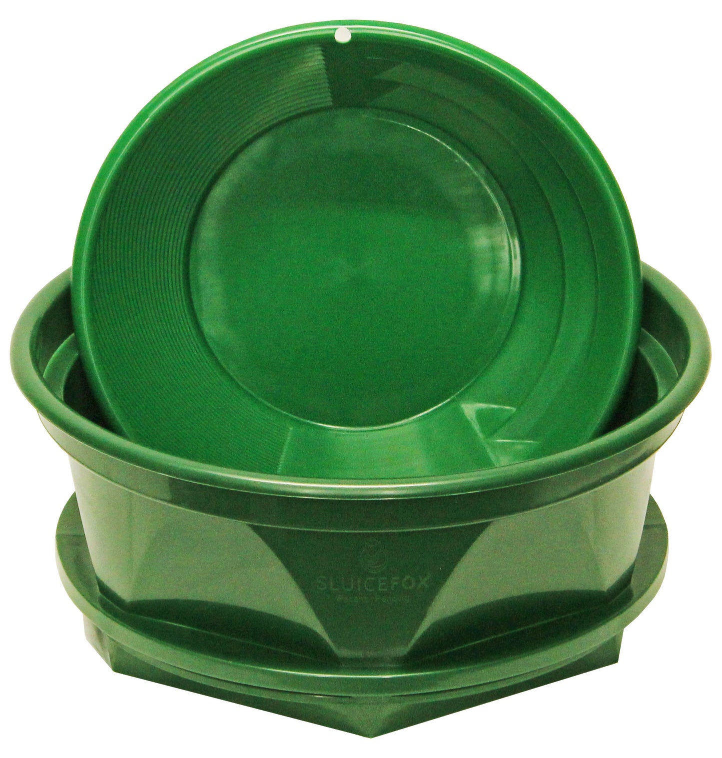 Gold classifier for five gallon bucket and bonus gold pan; stackable sifting pan sieve; gold sluice box mesh strainer; gold mining tools or shark tooth sifter