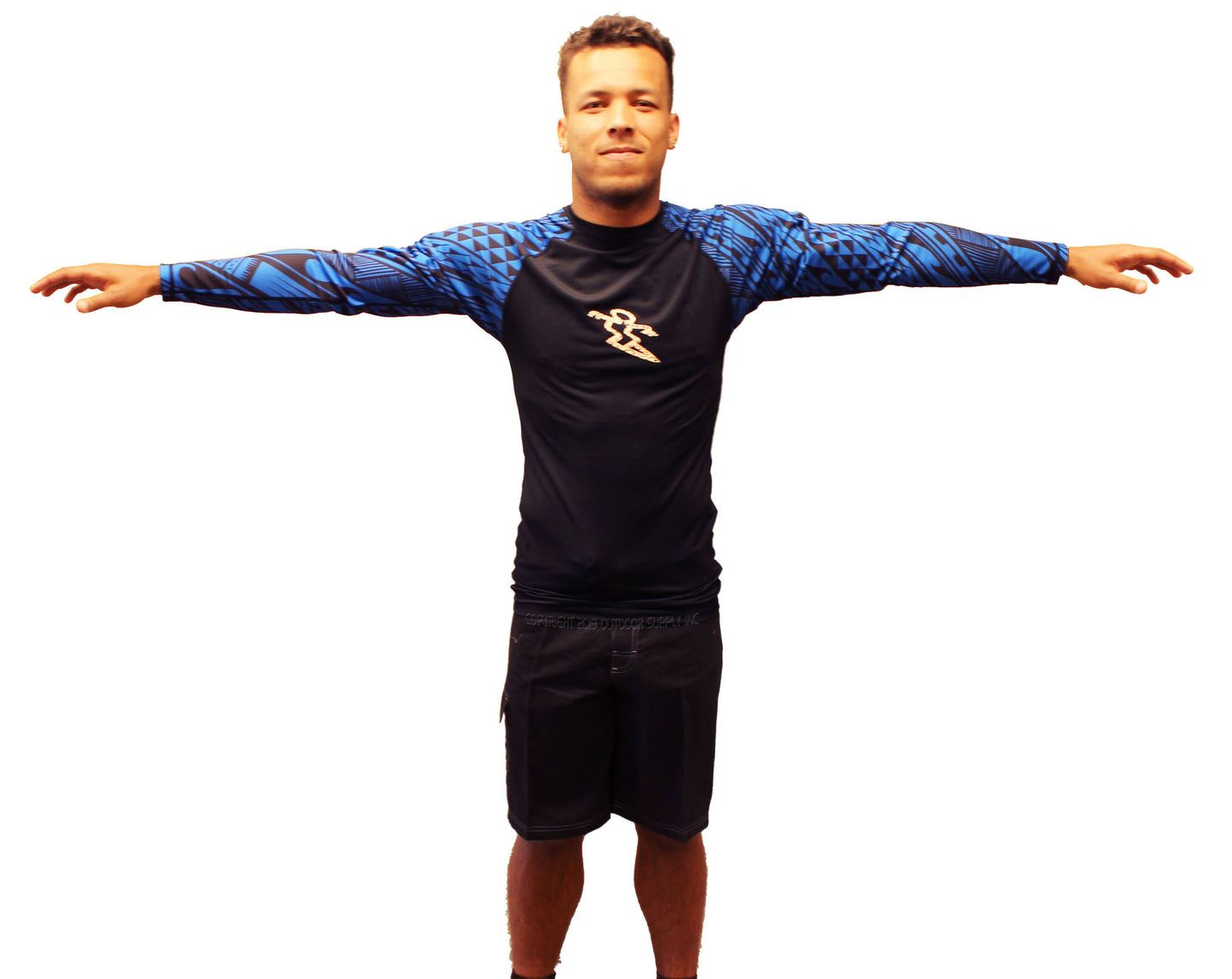 Mens Da Hui Long Sleeve Rash Guard Water Surf Shirt UPF 50+