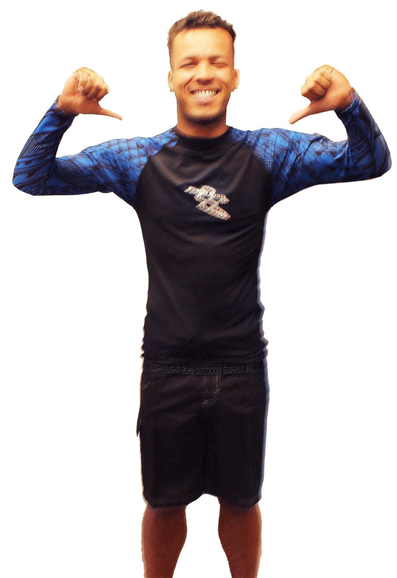 Mens Da Hui Long Sleeve Rash Guard Water Surf Shirt UPF 50+