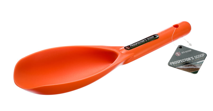 Orange Prospector's Pay Dirt Scoop Gold Panning Dredging Sluicing Pan Nuggets