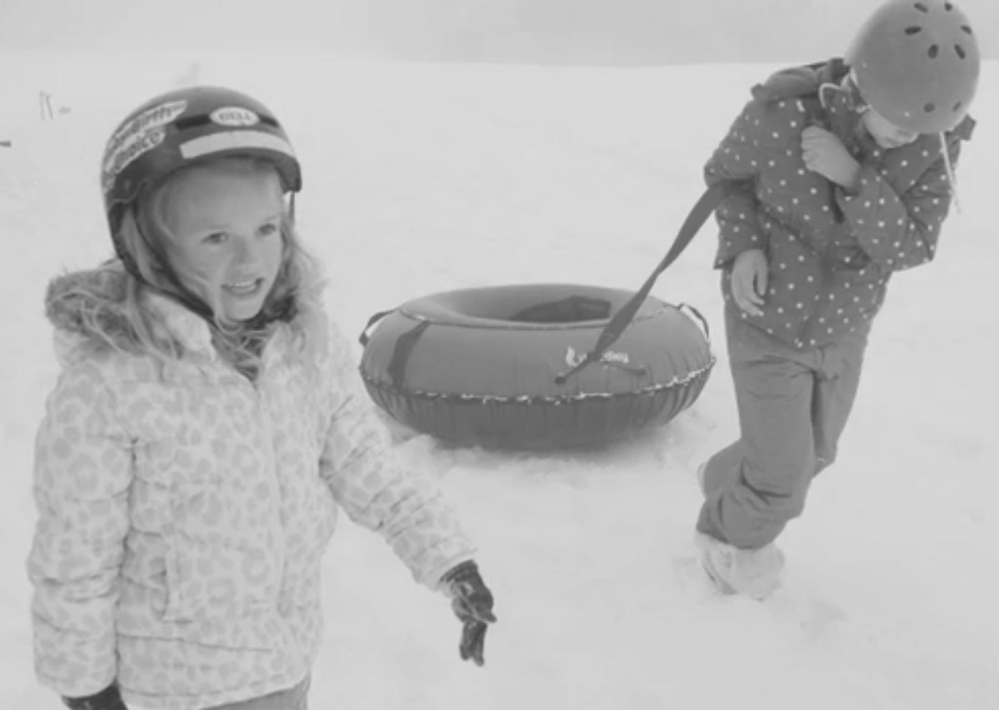 Set of 2 Bradley 50-Inch Snow Tubes with Heavy Duty Covers for Extreme Sledding Fun | Patented Inflatable Tubes for Performance | Made in USA