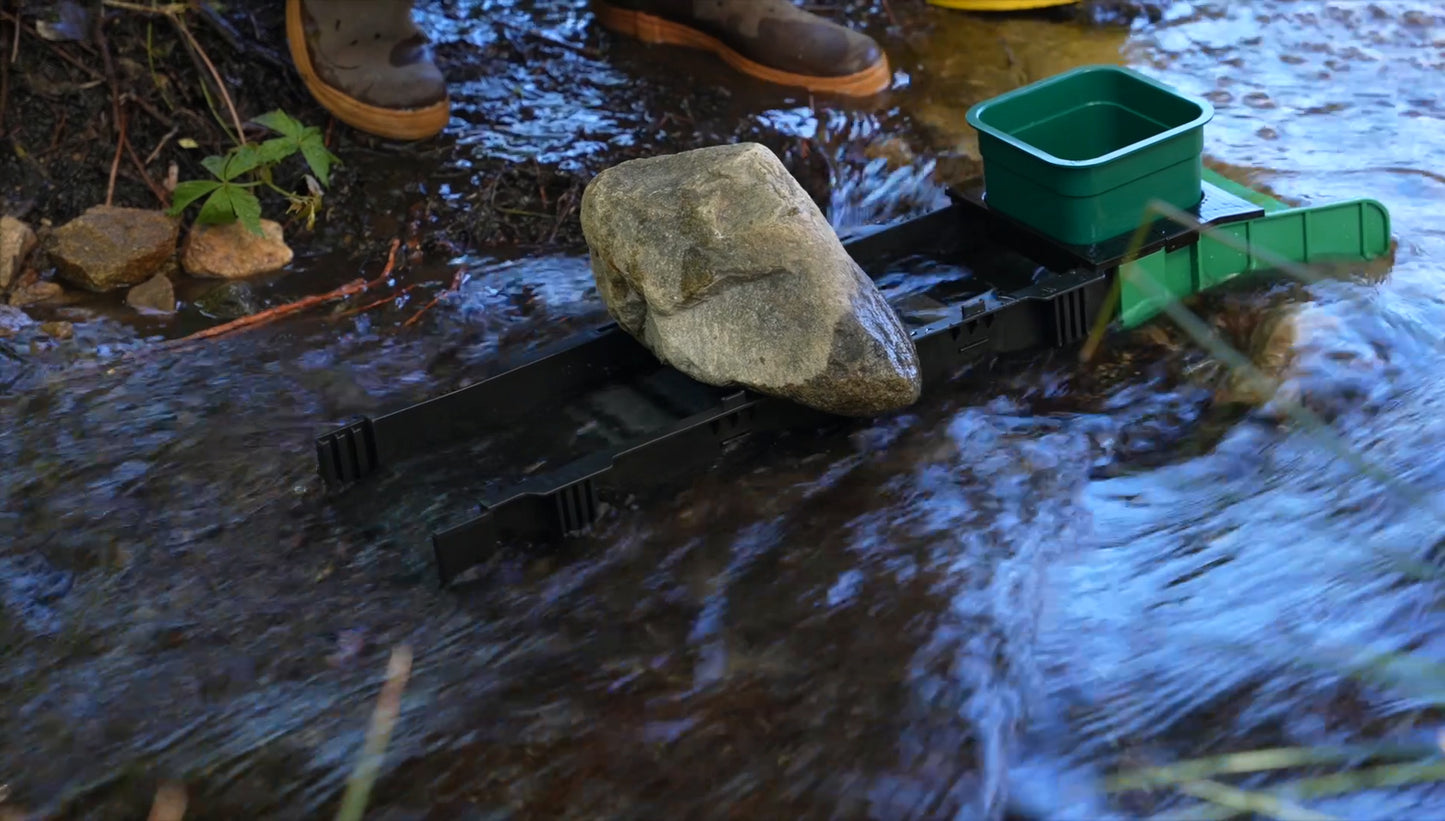 Sluice Fox mini classifier screen gold panning kits, stainless steel screen mesh sifting sieve prospecting and gem sorting; shark tooth sift sifter