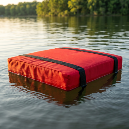 Bradley Type IV Boat Cushion USCG Approved Throwable Flotation Device; Coast Guard approved throw preserver with foam cushion; throwable boat seat safety device