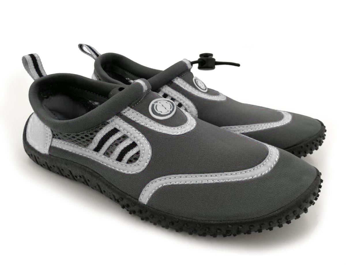Hardcore womens water shoes; Quick drying aqua socks for barefoot running, swimming, poolside fun  at the water park, camping, yoga or surfing at the beach