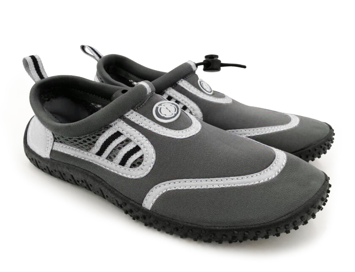 Hardcore Mens Water Shoes; Quick Drying Aqua Socks for Barefoot Running, Swimming, Poolside Fun at The Water Park, Camping, Yoga or Surfing at The Beach