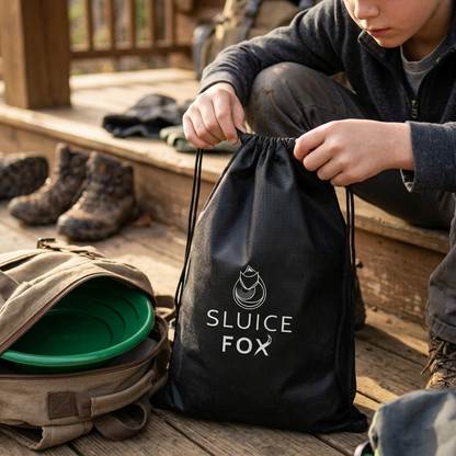 Sluice Fox 2-Pack Gold Panning Starter Kit – 9" Pans + Snifter Bottle