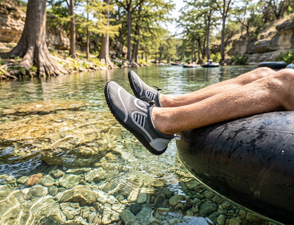 Hardcore Mens Water Shoes; Quick Drying Aqua Socks for Barefoot Running, Swimming, Poolside Fun at The Water Park, Camping, Yoga or Surfing at The Beach