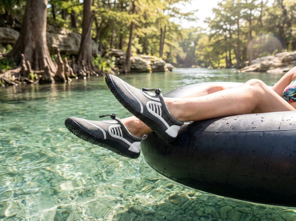 Hardcore womens water shoes; Quick drying aqua socks for barefoot running, swimming, poolside fun  at the water park, camping, yoga or surfing at the beach
