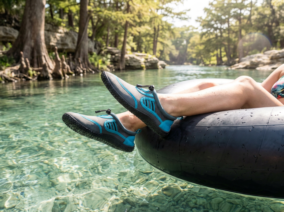 Hardcore womens water shoes; Quick drying aqua socks for barefoot running, swimming, poolside fun  at the water park, camping, yoga or surfing at the beach