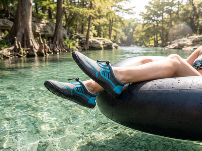 Hardcore womens water shoes; Quick drying aqua socks for barefoot running, swimming, poolside fun  at the water park, camping, yoga or surfing at the beach